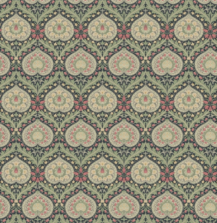 Fodera per cuscino in seta di mais con motivo floreale Golden Lily di William Morris