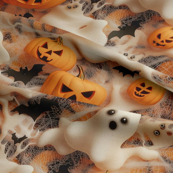 Jack O’Lantern Bats Halloween Tablecloth