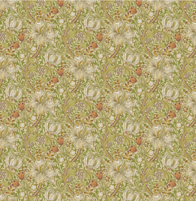 William Morris Golden Lily Floral Cornsilk Cushion Cover