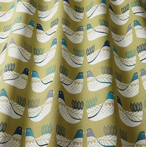 Cluck Cluck Hens Chicken Capri Green Cotton Tablecloth