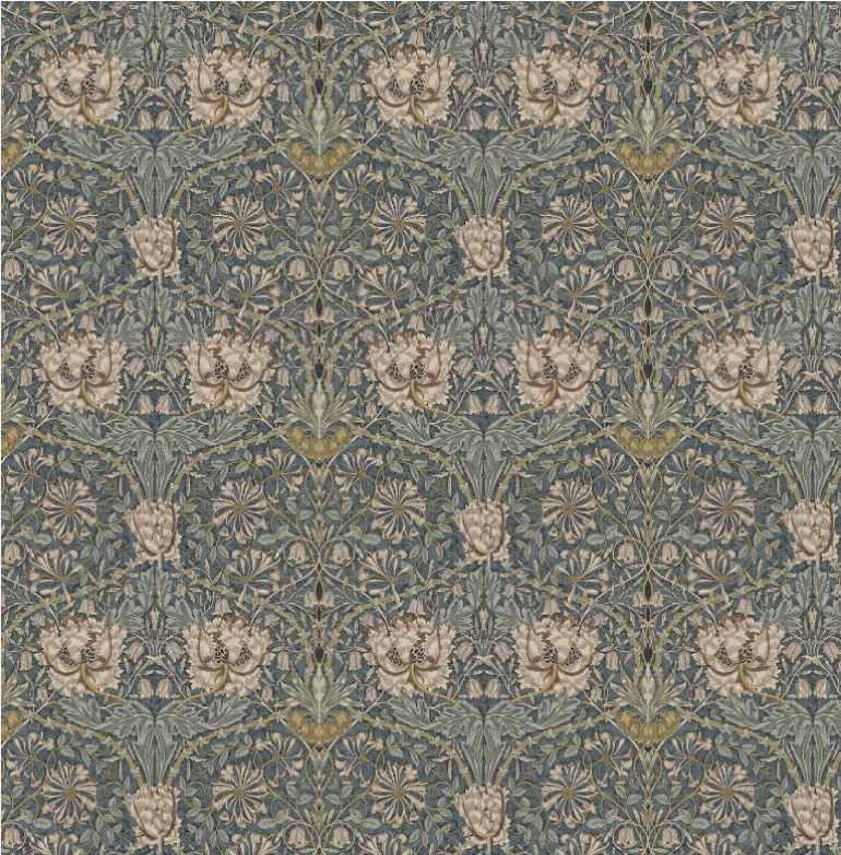 William Morris Honeysuckle Steel Cushion Cover