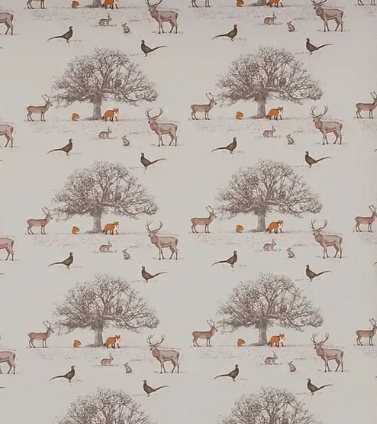 Woodland Stag & Deer Christmas Tea Towel – Tatton Autumn Wildlife Kitchen Towel