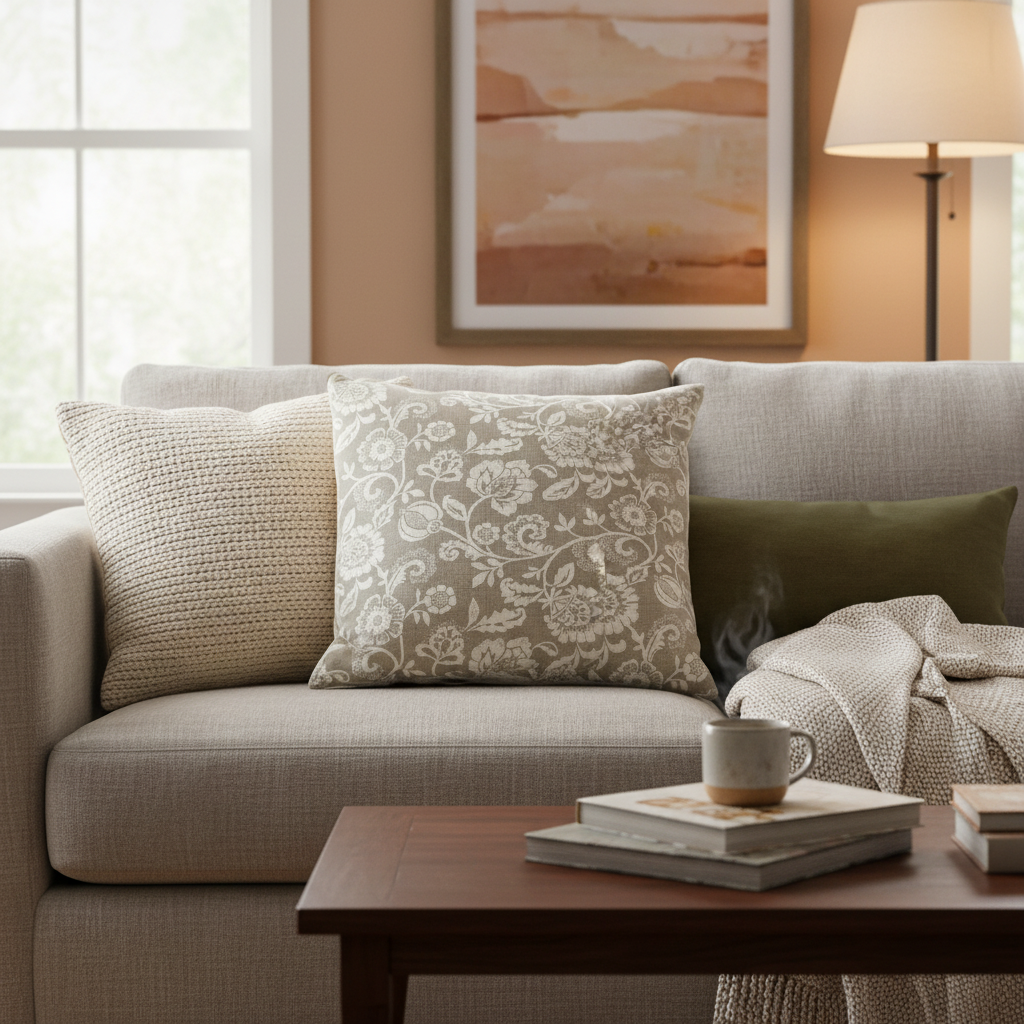 Eliza Tapestry Flowers Natural Cushion Cover