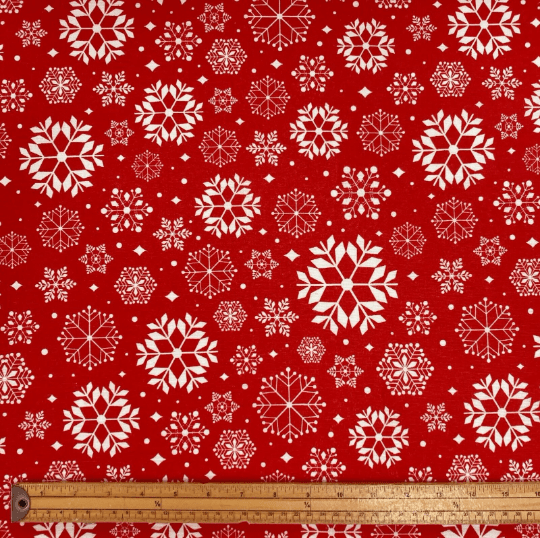 Christmas Snowflake Red Tablecloth Available In Many Sizes - CushionCoverAndDecor