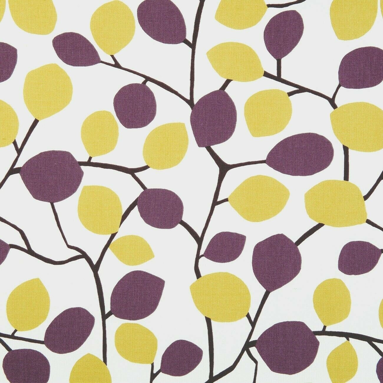 Cushion Cover 10" 12" 14" 16" 17" 18" 20" 22" 24" 26" Clarke & Clarke Nissa Heathe Purple Mustard Leaves Design 100% Cotton Handmade - CushionCoverAndDecor