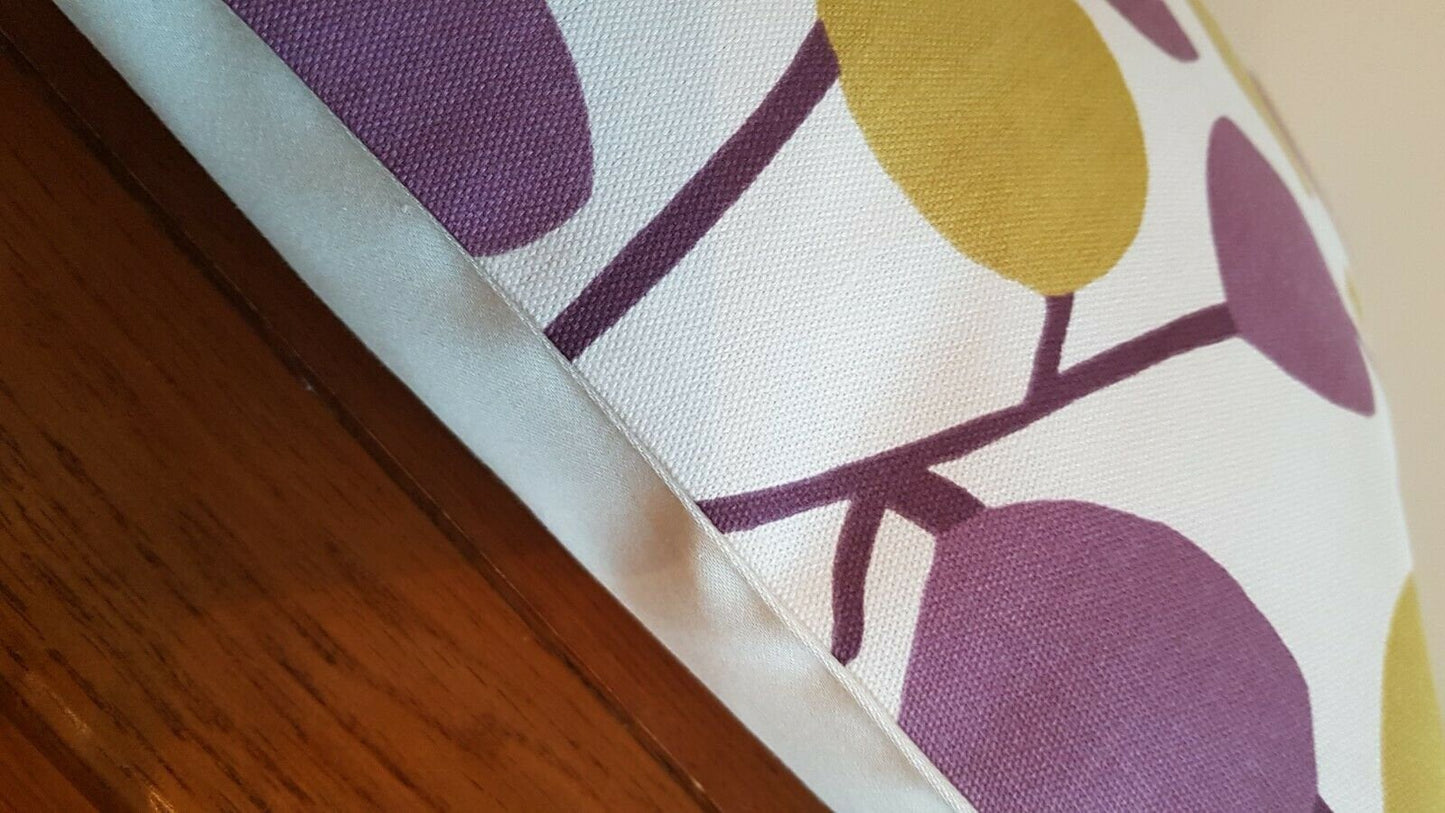 Cushion Cover 10" 12" 14" 16" 17" 18" 20" 22" 24" 26" Clarke & Clarke Nissa Heathe Purple Mustard Leaves Design 100% Cotton Handmade - CushionCoverAndDecor