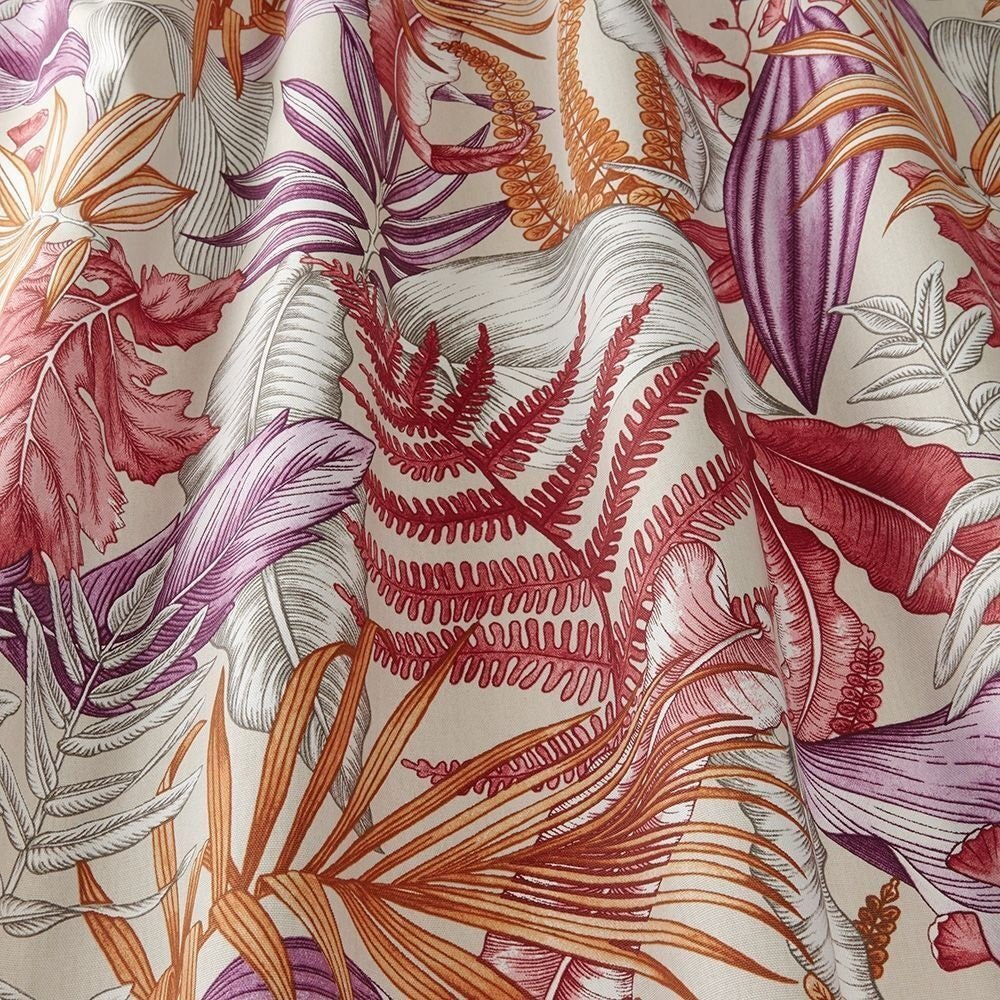 Cushion Cover Maldives Cassis Leaf Red Orange Design 10" 12" 14" 16" 17" 18" 20" 22" 24" 26" Handmade 100% Cotton - CushionCoverAndDecor
