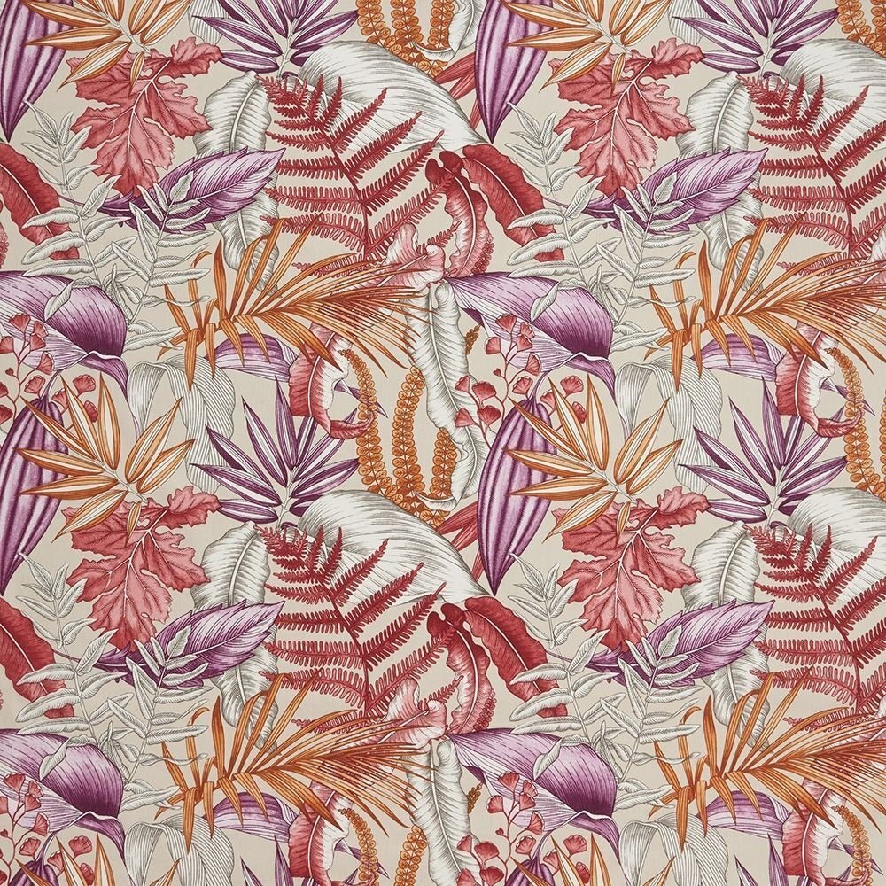 Cushion Cover Maldives Cassis Leaf Red Orange Design 10" 12" 14" 16" 17" 18" 20" 22" 24" 26" Handmade 100% Cotton - CushionCoverAndDecor