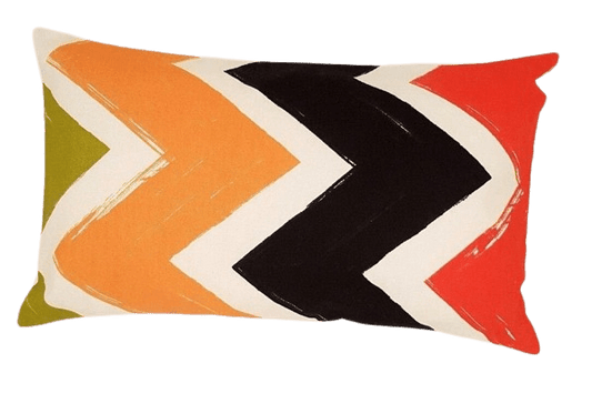 Cushion Covers ZigZag Red Black Orange Green - CushionCoverAndDecor