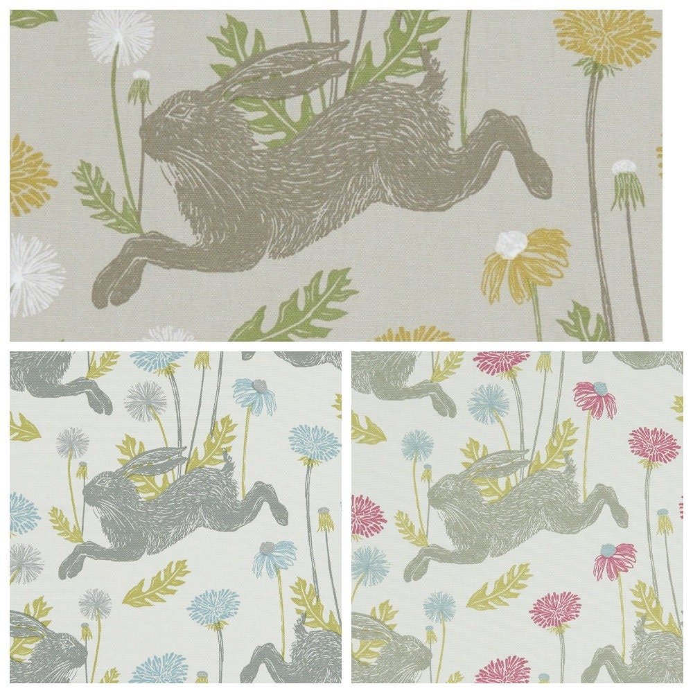 Easter Tablecloth , Napkin March Hare Bunny Design 100% Cotton Handmade - CushionCoverAndDecor