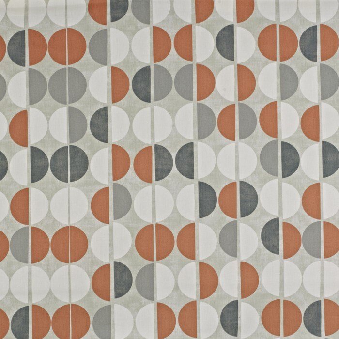 Fabric Placemats 12"x17" Prestigious Textiles Mango Orange Grey Geometric Floral Design 100% Cotton Handmade - CushionCoverAndDecor