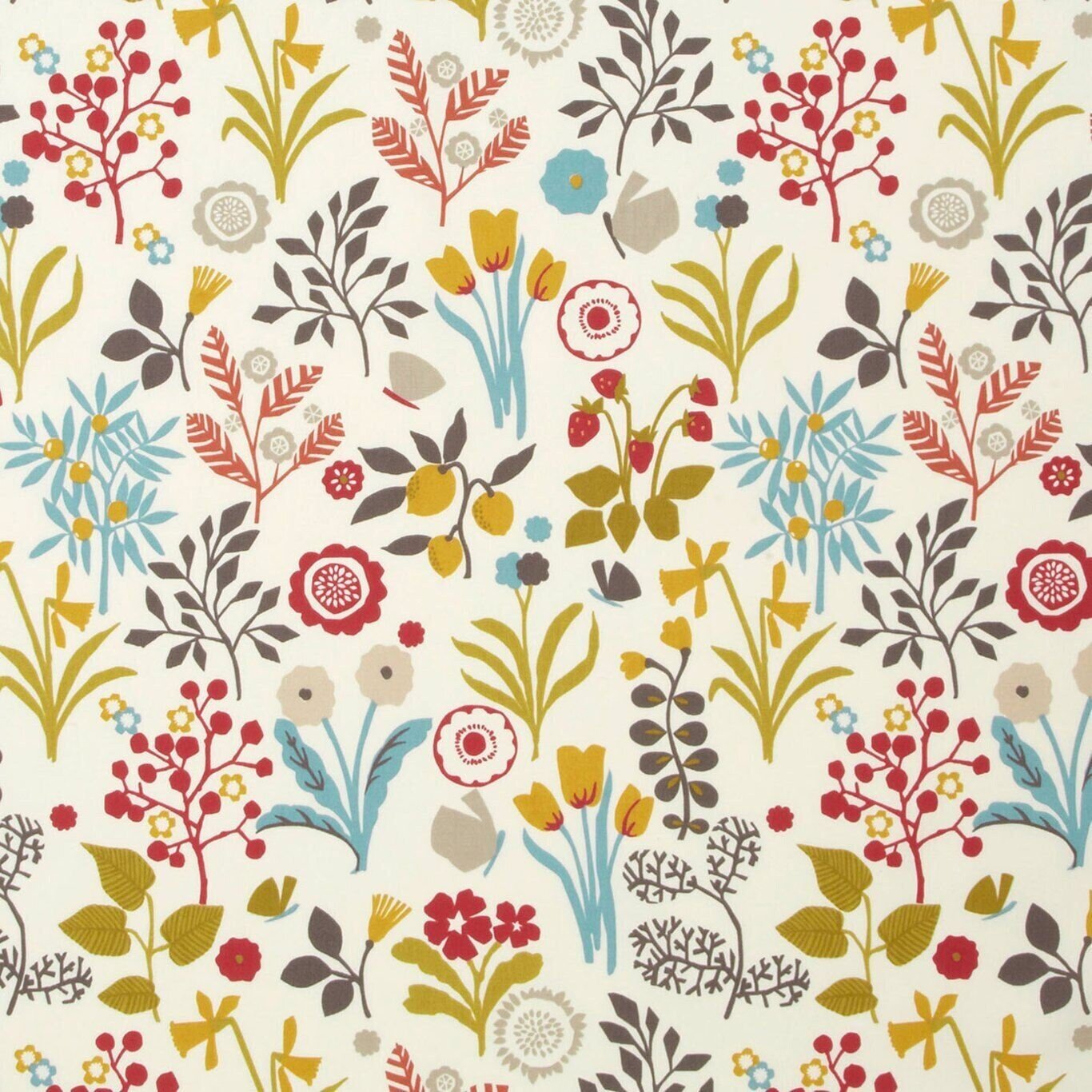 Floral Berries Tablecloth , Floral Tablecloth , Berry Tablecloth , Frida Tablecloth , Tablecloth UK - CushionCoverAndDecor