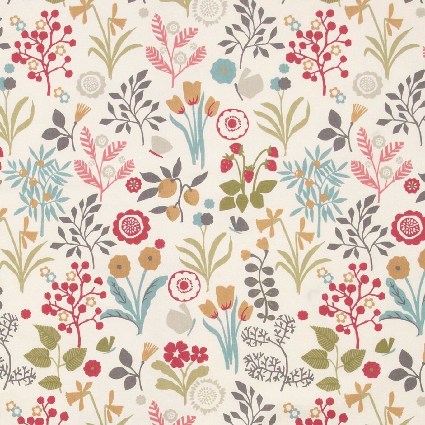 Floral Berries Tablecloth , Floral Tablecloth , Berry Tablecloth , Frida Tablecloth , Tablecloth UK - CushionCoverAndDecor