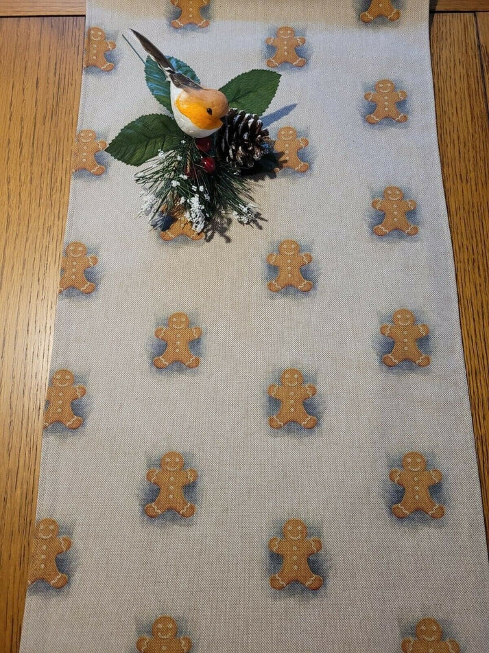 Gingerbread Man Christmas Table Runner