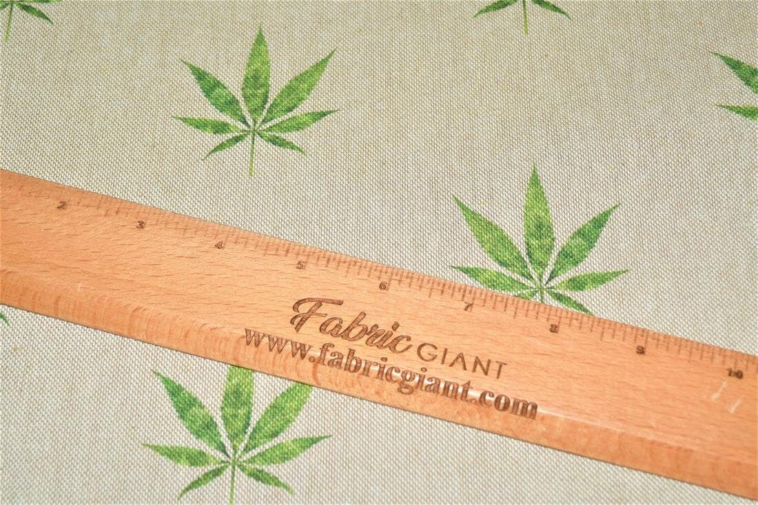 Hemp Leaf Tablecloth , Cotton Rich Linen Look Tablecloth , Tablecloth UK - CushionCoverAndDecor