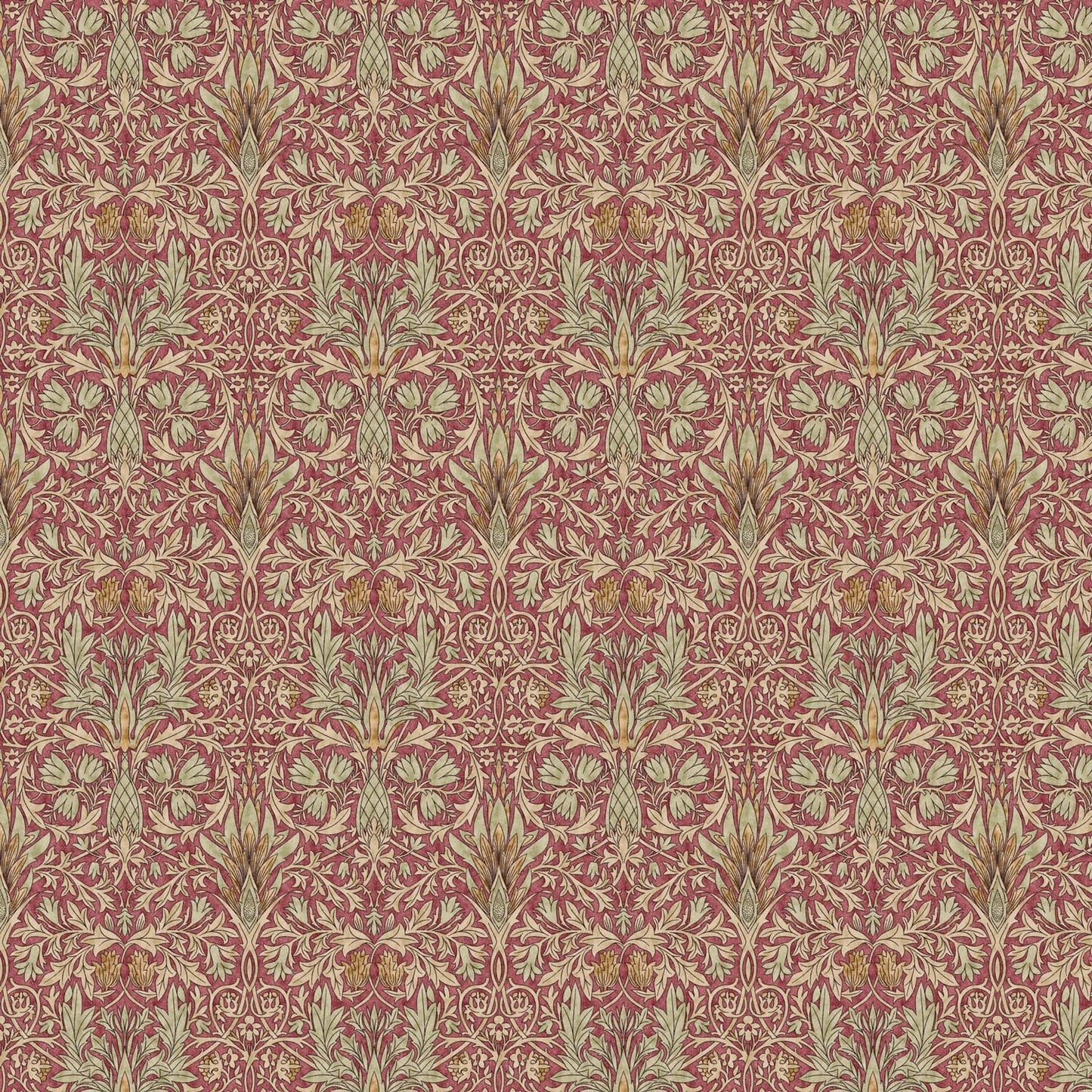 William Morris Snakeshead Tablecloth: Floral Print, Handmade Cotton