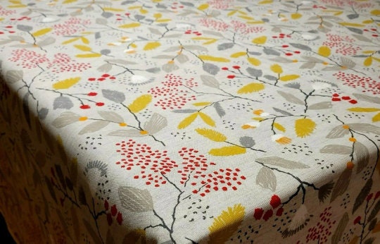 Berries Grey Tablecloth , Ashley Wilde Scandi Trail Tablecloth , Round Square Tablecloth , Rectangle Square Tablecloth UK