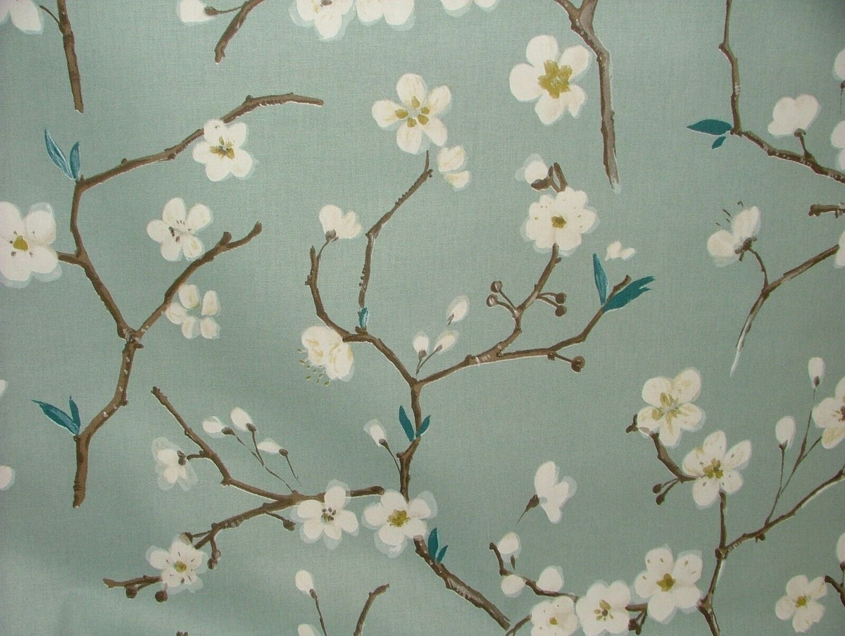 Japanese Cherry Blossom Tablecloth , Floral Blue Tablecloth , Floral Tablecloth , Round, Square, Rectangle Tablecloth , Tablecloth UK