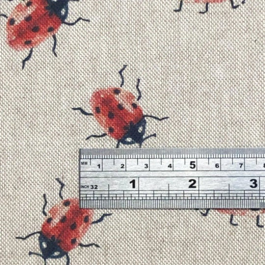 Ladybirds Tablecloth , Linen Look Tablecloth , Round Tablecloth , Oval Tablecloth