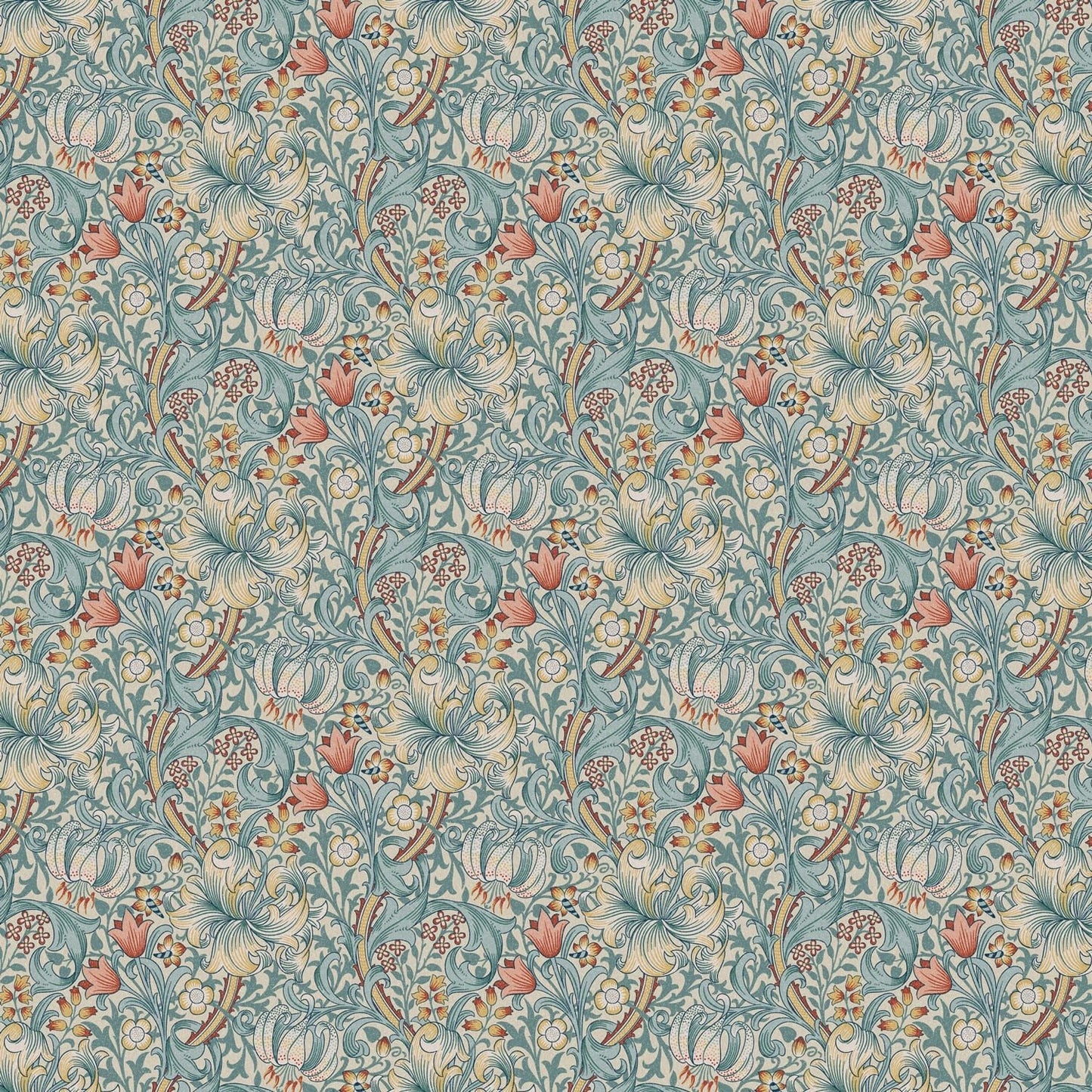 Round William Morris Golden Lily Tablecloth , Floral Tablecloth , Round Tablecloth , Square Tablecloth , Tablecloth UK