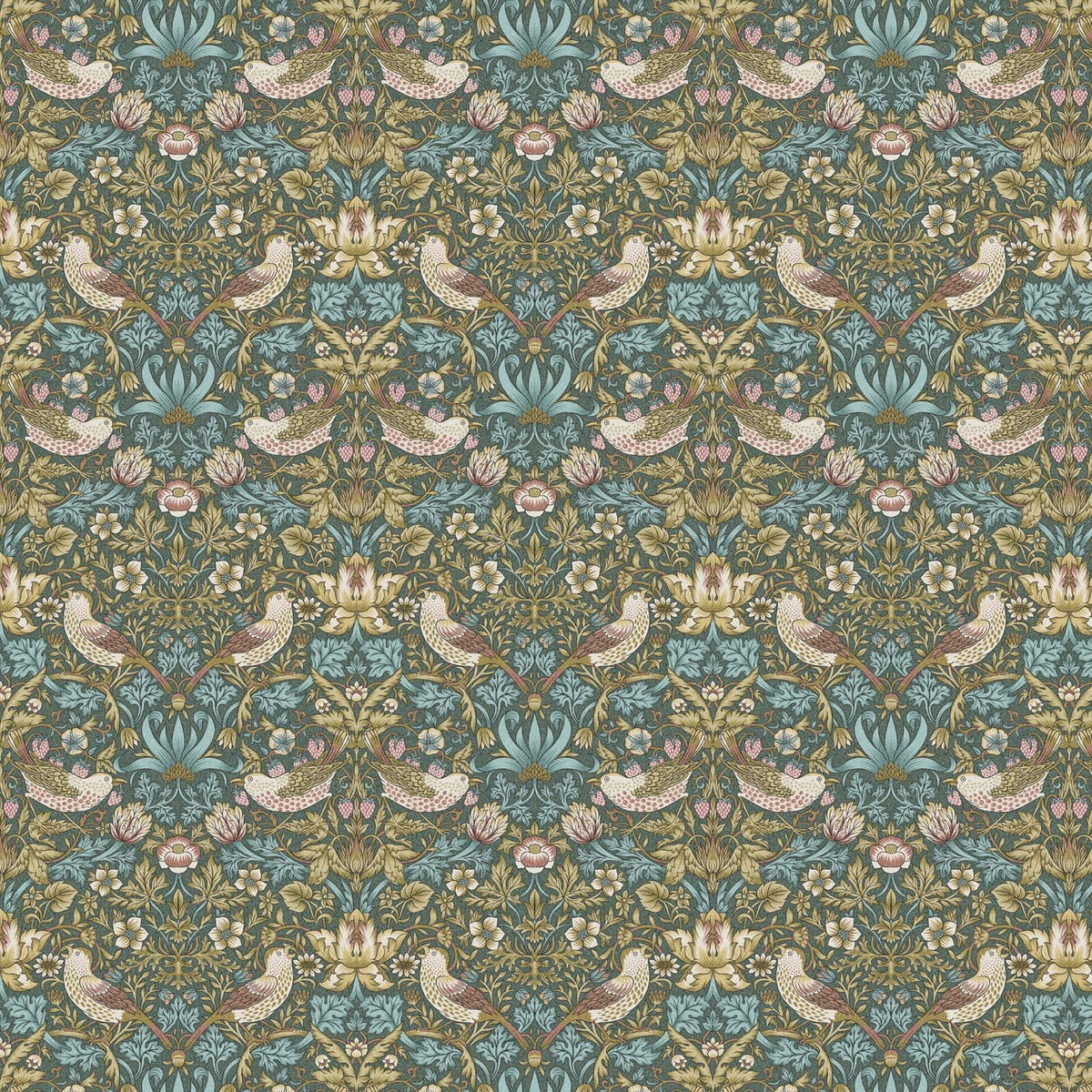 William Morris Strawberry Thief Tablecloth , Floral Birds Tablecloth , Round Tablecloth , Square Tablecloth , Tablecloth UK