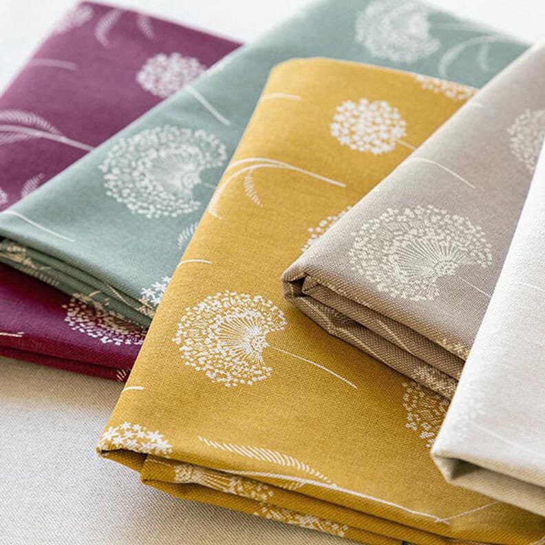 Oval Floral Dandelions Tablecloth , Linen Look Tablecloth , Round Tablecloth , Oval Tablecloth , Rectange Tablecloth