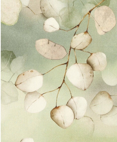 Honesty Leaf Tablecloth , Lunaria Honesty Green Leaves Table Cloth , Round Oval Rectangle