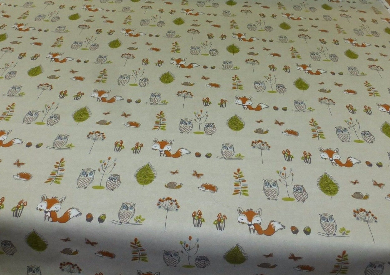 Woodland Fox Animal Tablecloth , Round Tablecloth , Oval Tablecloth , Rectangle Tablecloth
