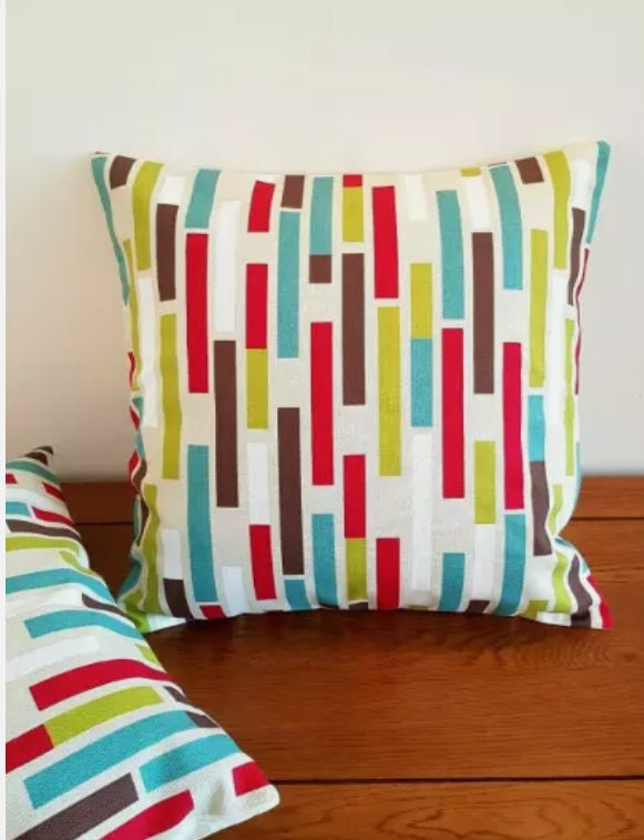 Geometric Cushion Cover , Azari Multi Red Cushion Cover , Throw Pillow , Scatter Cushions , Cushion Cover UK