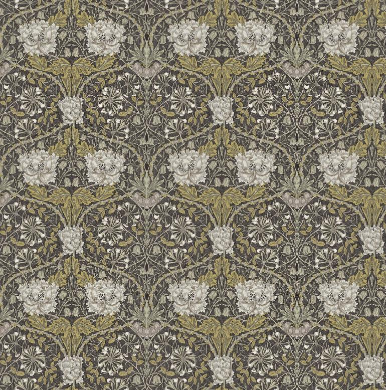 William Morris Cushion Cover Honeysuckle Mocha, Floral Throw Pillow, Handmade UK