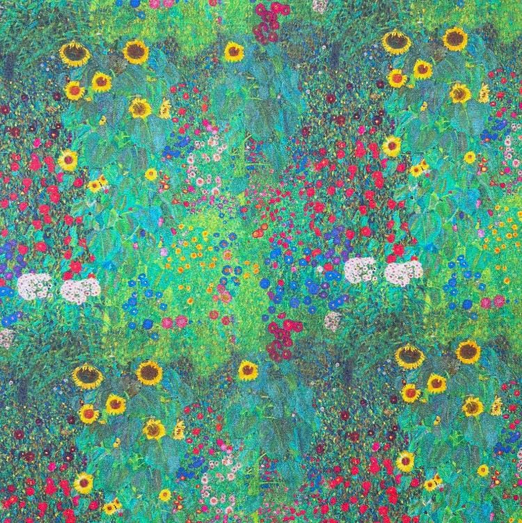 Klimt's Farm Garden Tablecloth , Wildflower Tablecloth , Spring Flower Tablecloth , Round Tablecloth , Oval Tablecloth , Rectange Tablecloth
