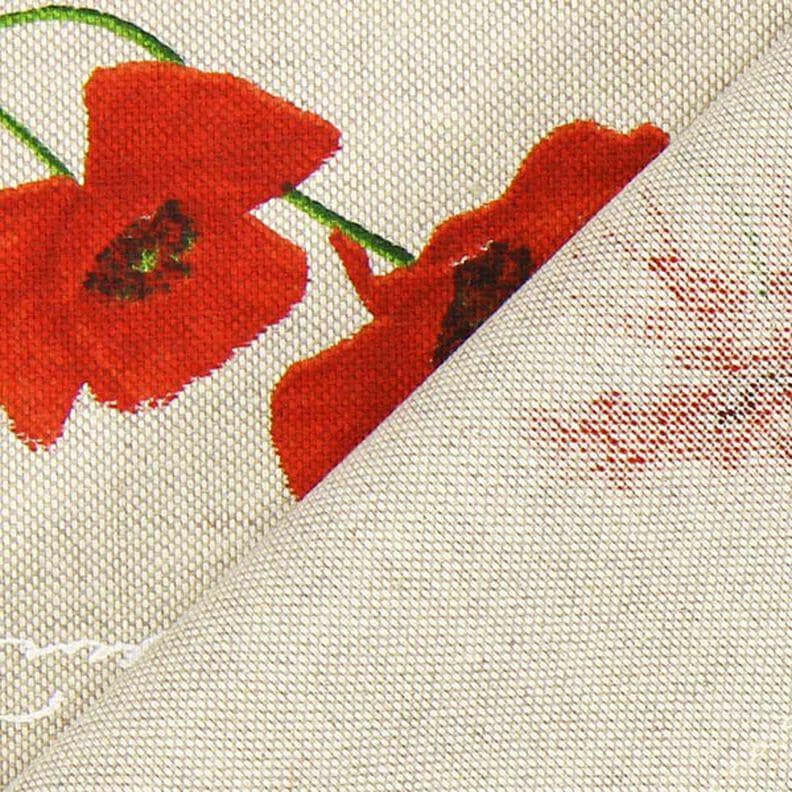 Red Poppy Tablecloth , Floral Flowers Natural Tablecloth , Round Tablecloth , Oval Tablecloth , Rectange Tablecloth