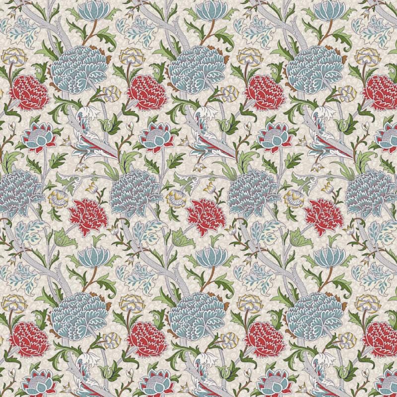 William Morris The Cray Coated Tablecloth Paradise Blue , Water Resistant Teflon Coated , Round Oval Rectangle