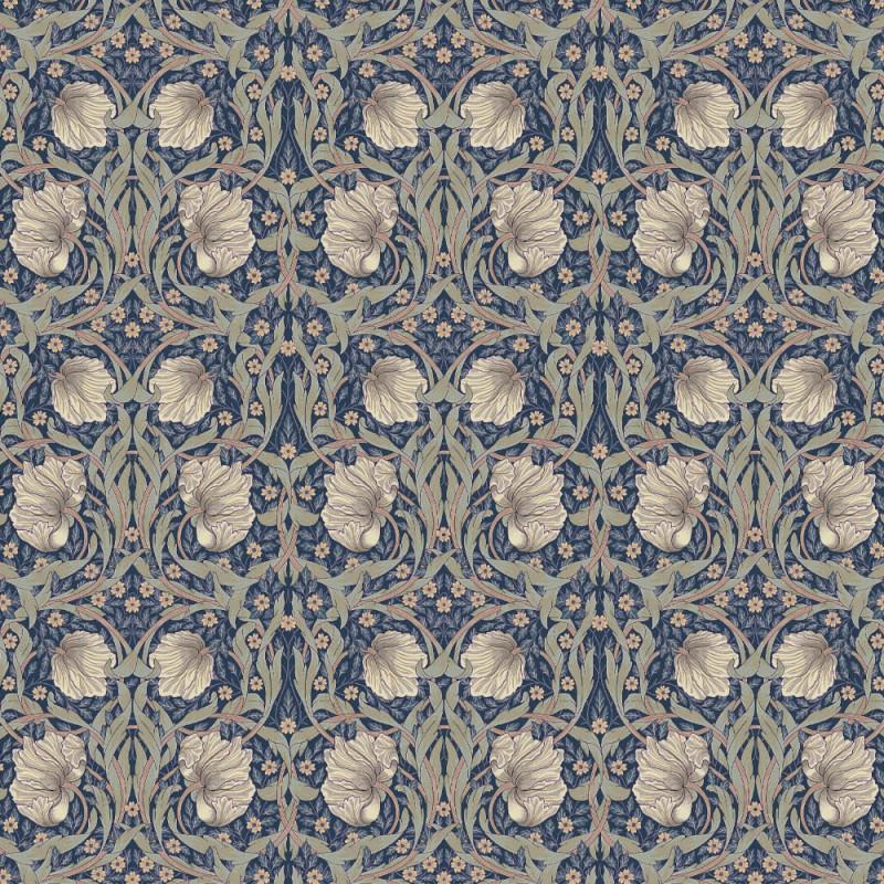 William Morris Coated Tablecloth Pimpernel Navy , Outdoor Water Resistant Teflon Coated Table Cloth , Round Oval Rectangle