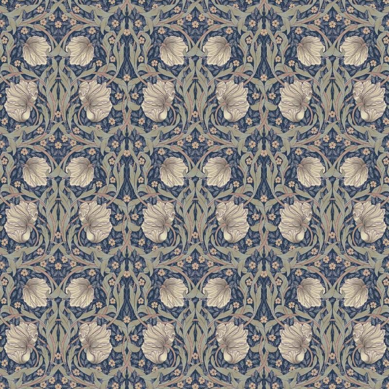 William Morris Coated Tablecloth Pimpernel Navy , Outdoor Water Resistant Teflon Coated Table Cloth , Round Oval Rectangle