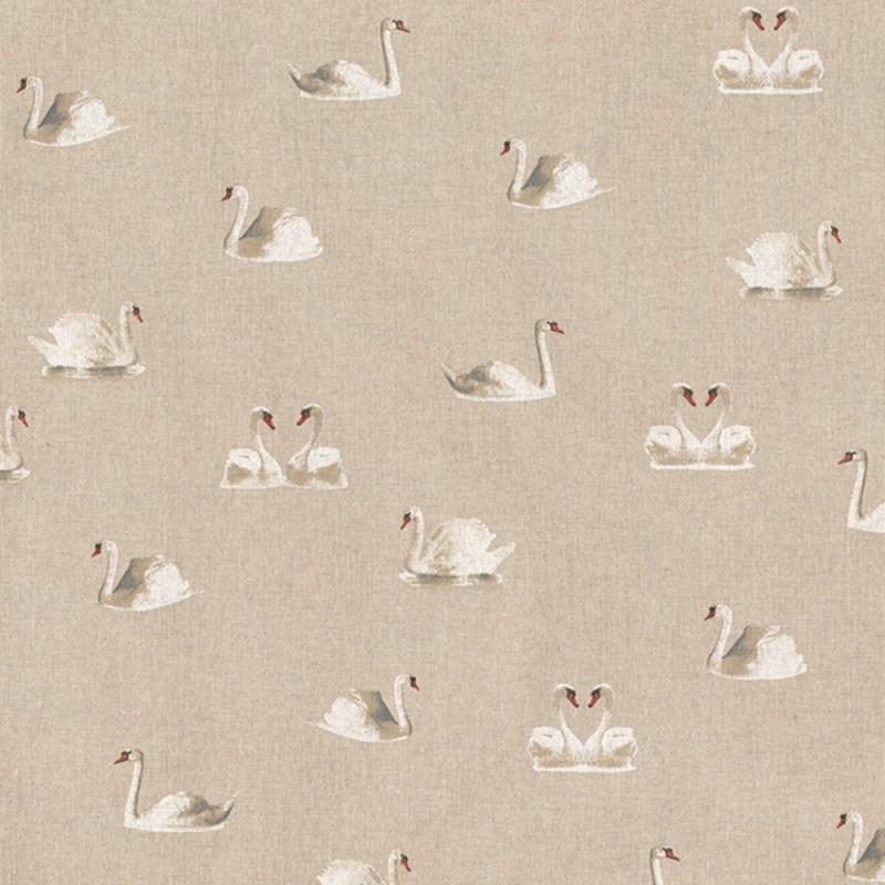 Swans Birds Tablecloth , Wildlife Linen Look Table Cloth , Round Oval Rectange