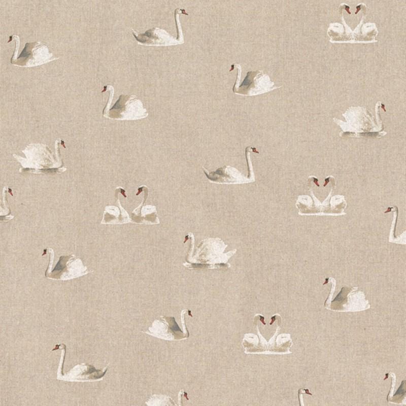 Swans Birds Tablecloth , Wildlife Linen Look Table Cloth , Round Oval Rectange
