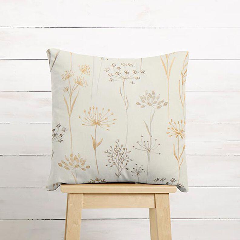 Dandelions Floral Tablecloth , Dried Flowers Light Beige Tablecloth , Round Oval Rectangle Tablecloth
