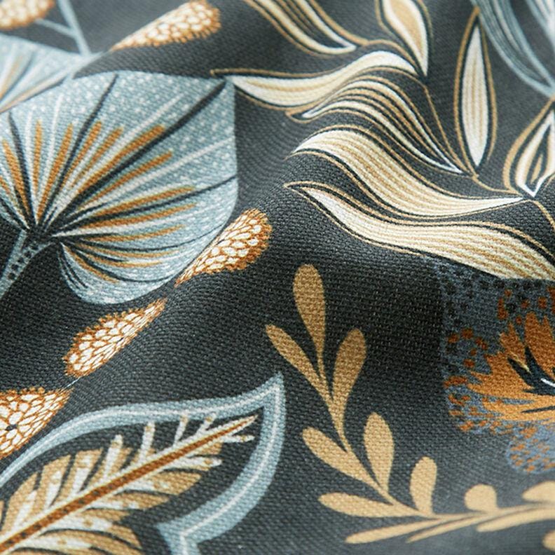 Paisley Leaves Blue Grey Tablecloth , Floral Round Oval Rectangle Tablecloth