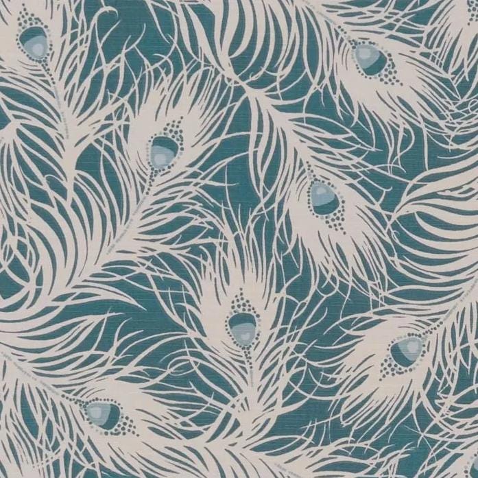 Peacock Feather Teal Tablecloth , Round Oval Rectangle