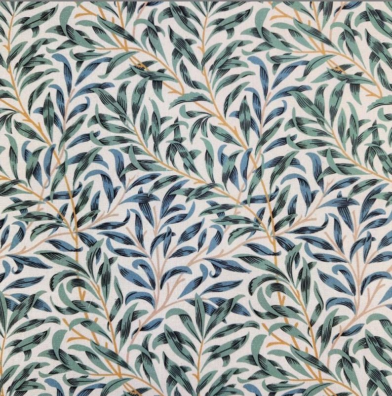 William Morris Cushion Cover Willow Bough Seafoam, Leaf Leaves Throw Pillow, Handmade UK