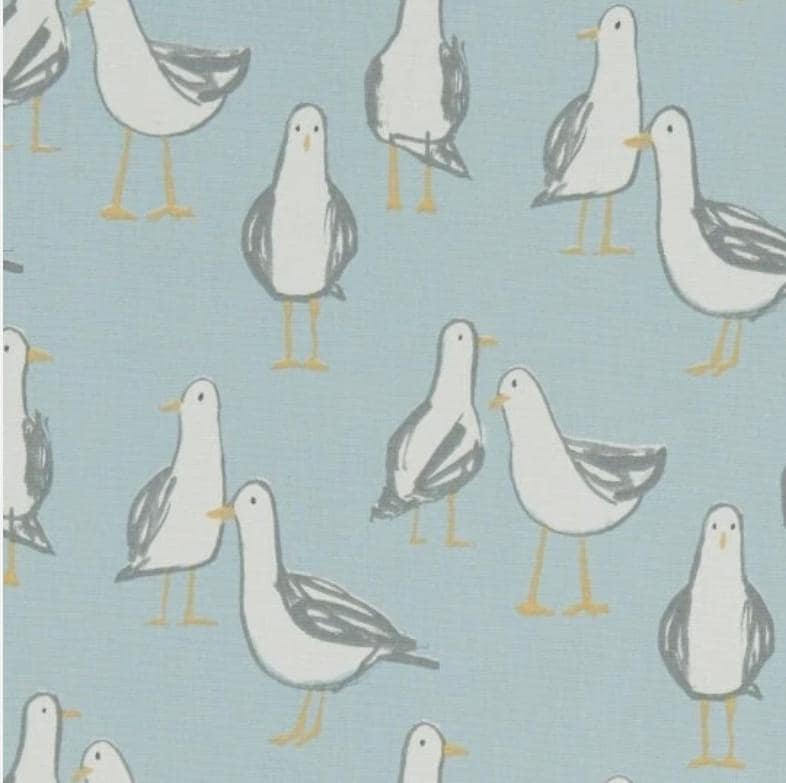 Coastal Seagull Laridae Blue Table Runner, Nautical Marine Seaside Design, Handmade UK