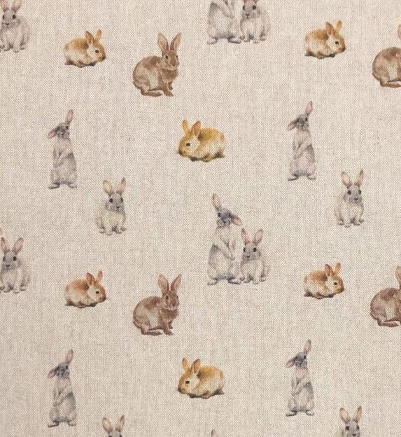 Cute Bunny Rabbits Cushion Cover , Handmade UK