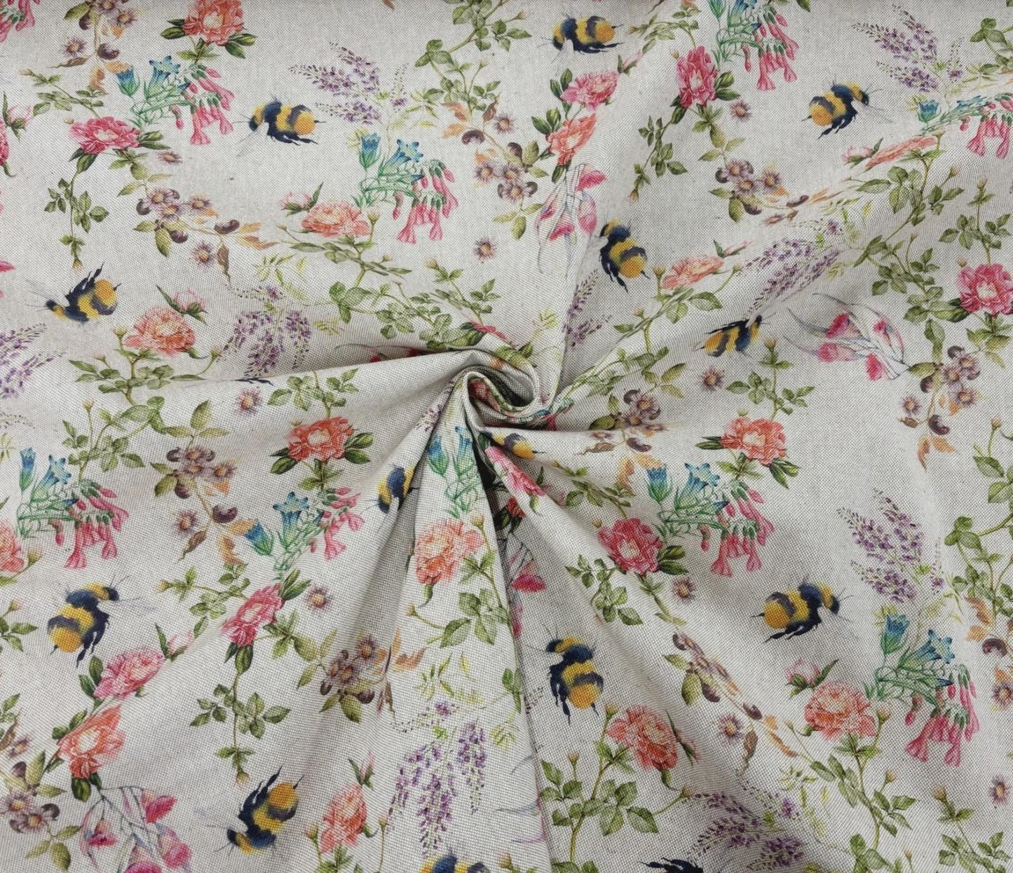 Bumblebee Floral Tablecloth, Round Oval Rectangle, Handmade UK