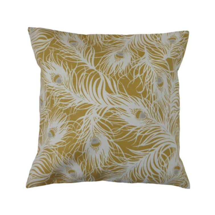 Harper Peacock Feather Ochre Cushion Covers