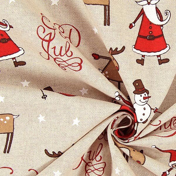 Merry Christmas Tablecloth , Santas Reindeer Table Cover , Festive Tablecloth , Linen Look Tablecloth UK - CushionCoverAndDecor