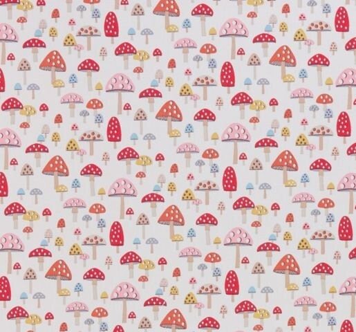 Mini Mushroom Tablecloth , Cath Kidston Mini Mushroom Multi Tablecloth , Round Tablecloth , Cotton Tablecloth , Tablecloth UK - CushionCoverAndDecor