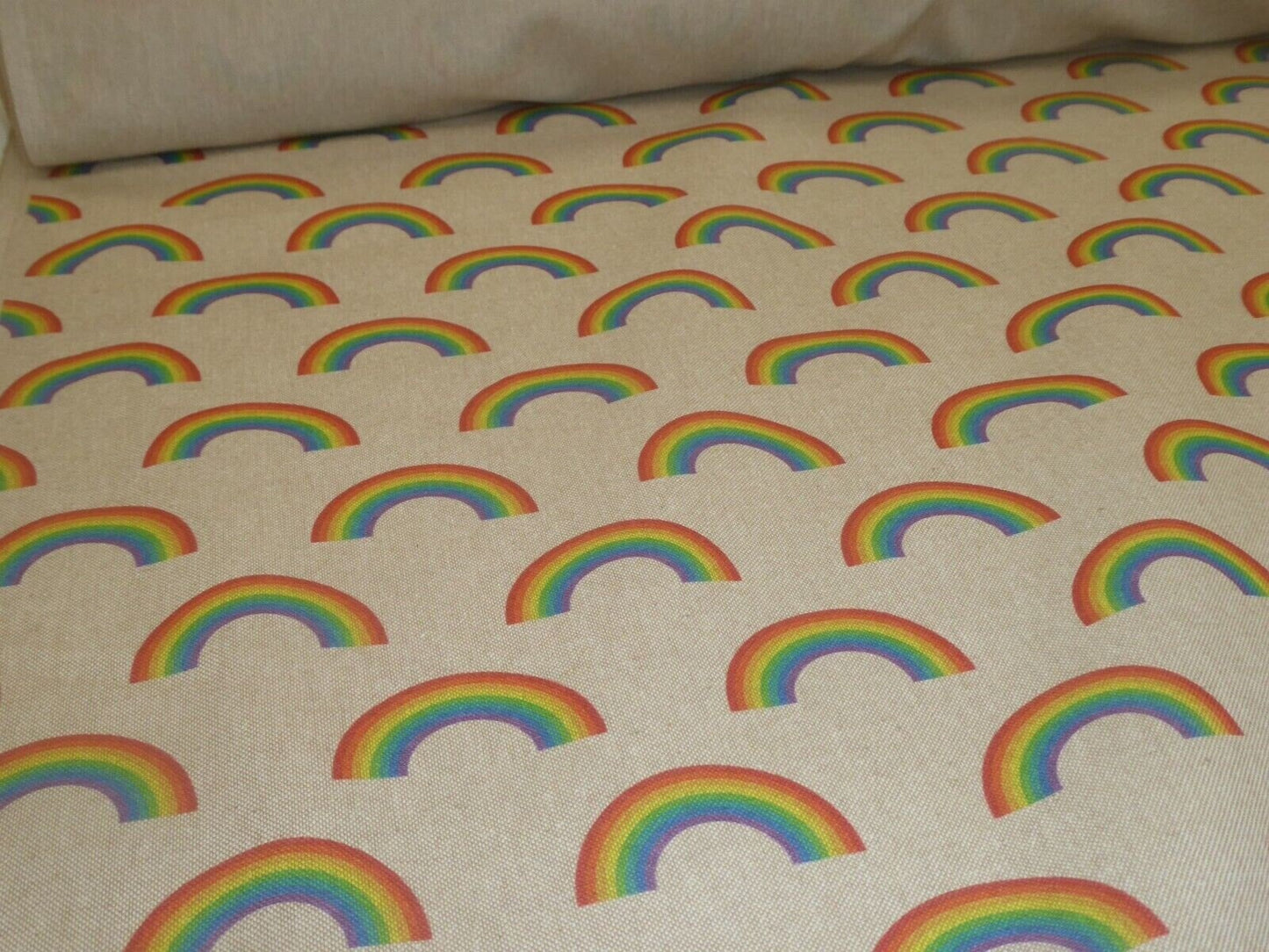 Rainbow Tablecloth , Cotton Rich Linen Look Tablecloth , Tablecloth UK - CushionCoverAndDecor