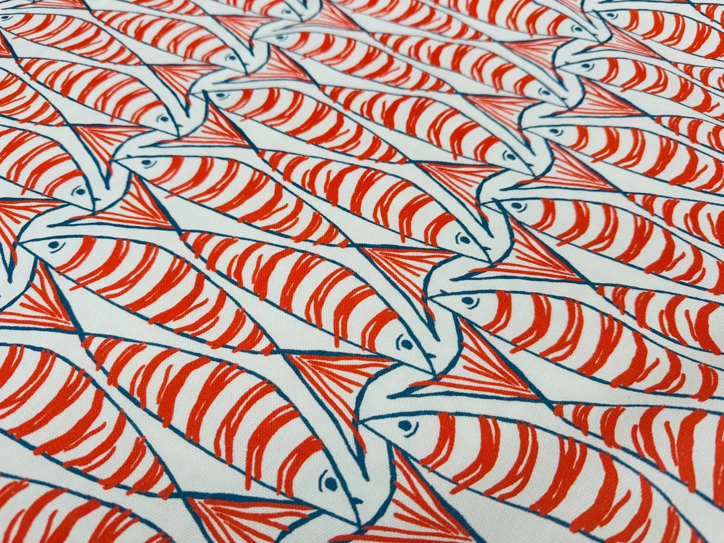 Kissenbezug „Cornish Sardines“, Kissenbezug „Seaside Fish“ (maritim), Kissenbezug „Natürlich“, marineblau-indigoblauer Fisch, Größen: 14", 16", 17", 18", 20", 22", 24", 26"