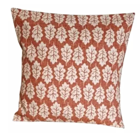 iLiv Great Oak Leaf Paprika Orange Cushion Cover